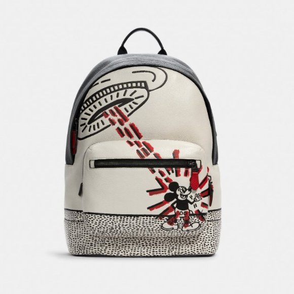 Coach Other - Coach Disney Mickey Mouse X Keith Haring West Backpack UFO Space Bag Large